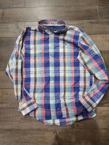 US Polo Assn. Stretch MulticoloredPlaid Long Sleeve Shirt Size M - Picture 1 of 5