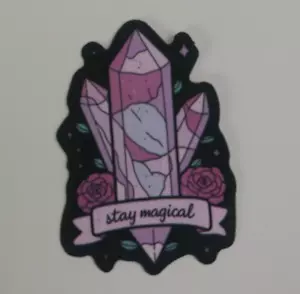 Stay Magical Black & Pink Gothic Graffiti Sticker 2.18" x 1.5" (H) - Picture 1 of 2