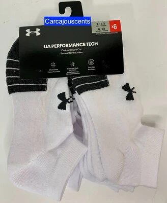 Under Armour Performance Tech Low Cut Socks White Size Men's 7-8.5 Women's 6-10 - Image 1 of 4