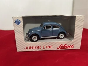 Schuco Volkswagon Beetle VW Kafer Junior Line Blue 1:43 Nib - Picture 1 of 5