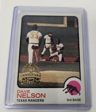 #111 2022 Topps Heritage 50th Anniversary 1973 Buyback Dave Nelson Texas Rangers