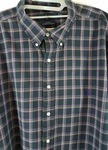 Ralph Lauren Polo Blake Mens 2LT Tall Black Plaid Long Sleeve Button Down - Picture 1 of 6
