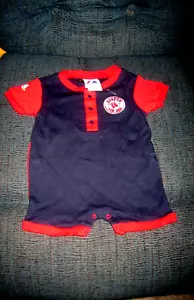 Boston Red Sox Majestic MLB One Piece Baby Romper 3-6 Months New Without Tags - Picture 1 of 4