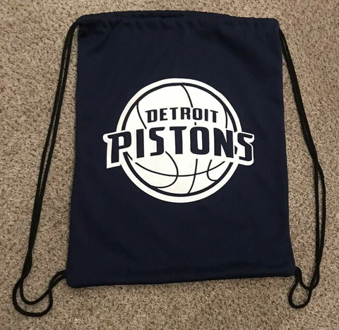 Detroit Pistons Drawstring Stadium Giveaway Bag Dark Blue Cover