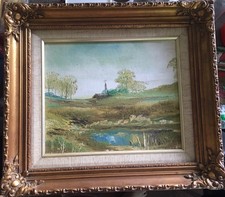 LOVELY Original Oil Painting On Board - Country Scene - Signed