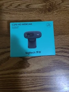 Logitech Webcam C270 HD 720p 30Fps HD Videos Calls Flexible Black USA Seller - Picture 1 of 4