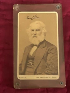 Carte De visite Henry Wadsworth Longfellow signierte Quelle Familienverbindung kein Echtheitszertifikat - Bild 1 von 12