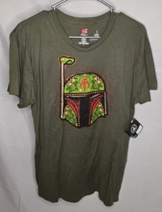Disney Parks Boba Fett Totenkopf Candy Front Grafik grün T-Short Erwachsene Large neu - Bild 1 von 9