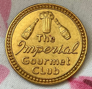The Imperial Gourmet Club Pin Brooch Gold Vintage