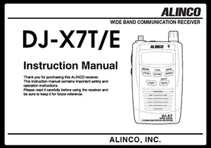 Alinco DJ-X7 T E Transceiver Instruction Manual 42 Pages Operating Guide - Picture 1 of 3