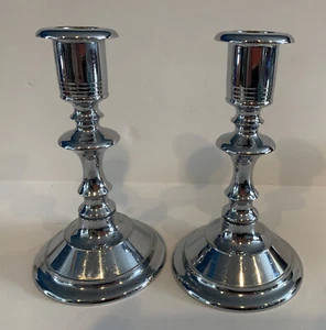 2 portacandele vintage DOEHLER JARVIS pressofuso cromato - Foto 1 di 6
