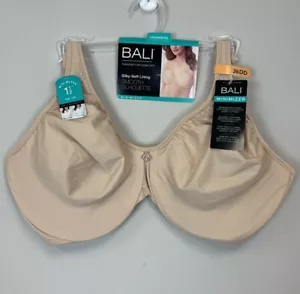 Reggiseno Bali Passion For Comfort Minimizer ferretto morbido tortora 36DD NUOVO CON ETICHETTE - Foto 1 di 7