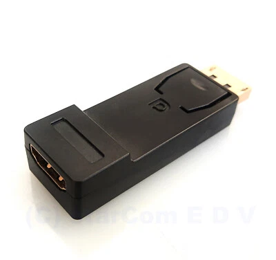 Adapter DisplayPort DP 1.2 an HDMI-Buchse A 19pin 4K2K FullHD Monitor Display TV - Bild 1 von 4