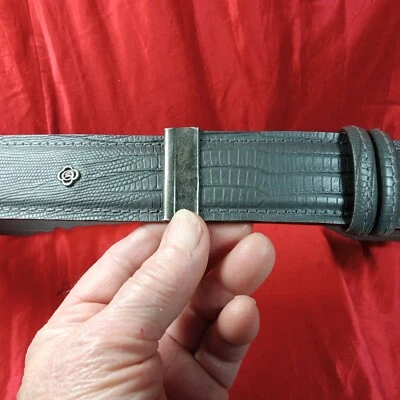 CINTURÓN *Olsen* Cuero Gris 34 Estilo Reptil Unisex Foto 1 de 4