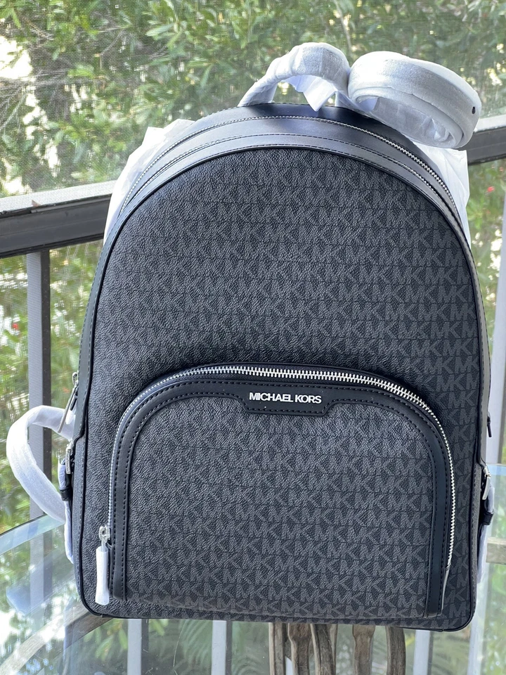 Michael Kors Jaycee Logo Backpack - Black