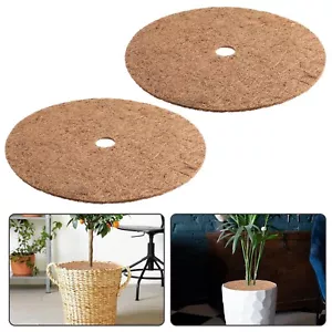 2 Pcs Coconut Fiber Tree Ring Mulch Mat, 11.8 Inch Natural Coconut Tree Prote... - Picture 1 of 7