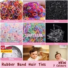 100-500pcs Elastic Rubber Hair Ties Hair Band Ropes Women's Ponytail Holder