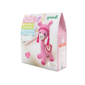 Juego de ganchillo Gründl Lama Lydia 18 cm 6 piezas juego creativo ganchillo costura juego de costura juego de manualidades - Imagen 1 de 5