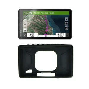 Silicone Bump Case+Screen Protector Shield Film for Garmin ZUMO XT2 GPS (Black) - Picture 1 of 9
