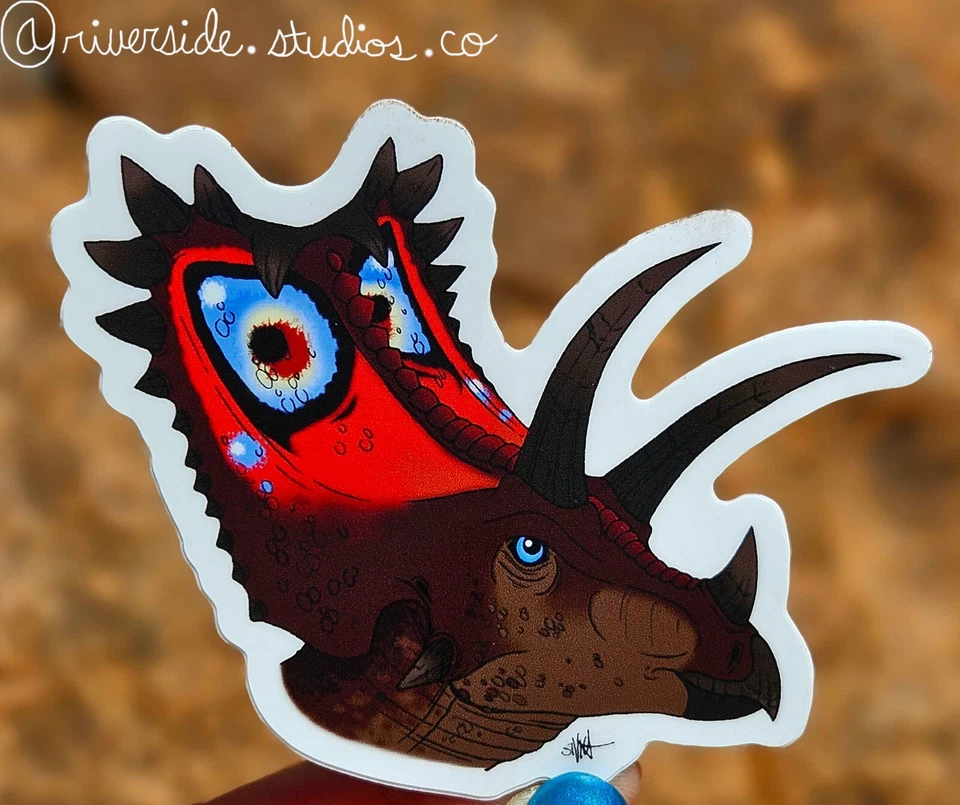 Pegatina Vinilo Pentaceratops 3" Original Paleoart Dinosaurio Parque Jurásico  Foto 1 de 1