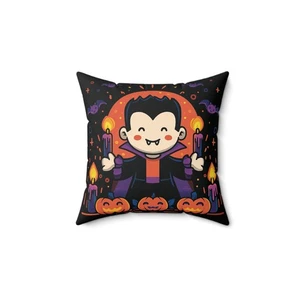 Halloween Vampire Throw Pillow and Cover Spooky Home Decor Accent Cushion - Picture 1 of 13