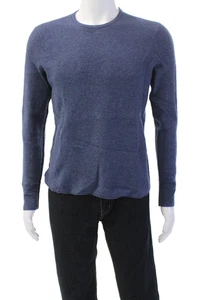 Rag & Bone Mens Pullover Long Sleeve Crew Neck Sweater Blue Wool Size Large - Picture 1 of 6