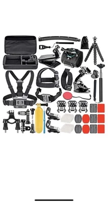 50 in 1 Action Camera Accessories Kit for GoPro Hero 12 11 10 9 DJI OSMO 4 3 2 - Image 1 of 4