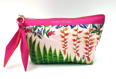 ¡Nuevo!  Bolsa de Maquillaje Estee Lauder Estampado Hierba con Cremallera Foto 1 de 2