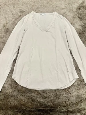 Top James Perse Estándar Manga Larga Cuello en V Talla 4 (L) Algodón Pima Foto 1 de 4