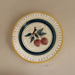 Set of 2 Vintage Stangl Pottery 8" Cherry Fruit Plates Farmhouse USA - Picture 1 of 7