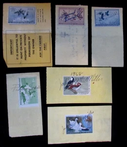 (6) Michigan Hunting Licenses with Stamps - Used  - RW18 to RW37 - Picture 1 of 4