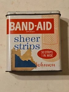 Vintage Original Pflasterkasten Metall Johnson & Johnson Dose Sammlerstücke - Bild 1 von 8