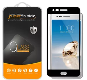 Supershieldz Full Cover Tempered Glass Screen Protector for LG Aristo (Black) - Picture 1 of 5