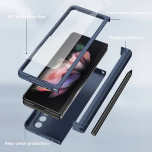 Funda rígida plegable para PC de vidrio templado a prueba de golpes para Samsung Galaxy Z Fold 3 - Imagen 1 de 17