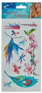 Jofrika 704071 - Aquarell Tattoos Erwachsene, Sommer Sonne Festival - Bild 1 von 2