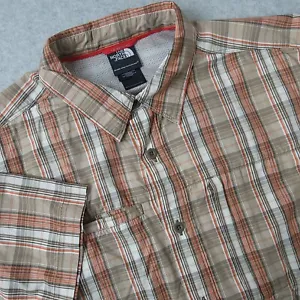 The North Face Men's Large Plaid Zip Pocket Hiking Outdoors Button Down - Picture 1 of 7