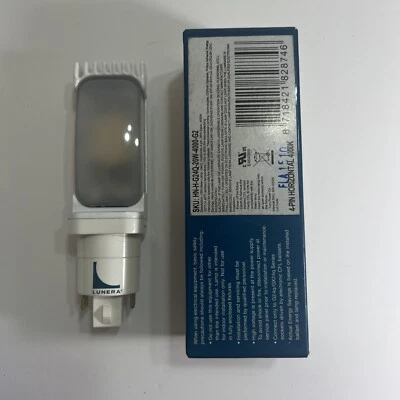 1 Lunera 4-Pin Horizontal 11W CFL LED Plug  Play HN-H-G24Q-B-11W-827-G4 - Image 1 of 4