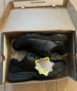 Fila’s Women’s Work Shoes, Sz 7.5 Black, Steel Toe, Slip Resistant, | Brand New - Picture 1 of 11