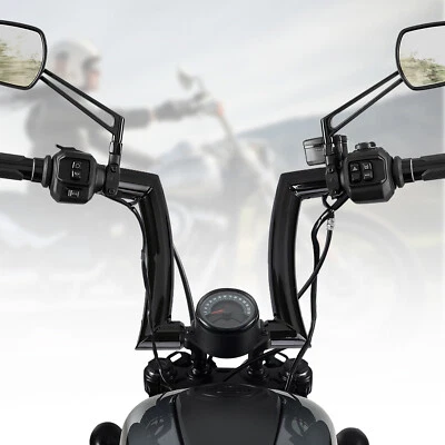 12" Rise Ape Hanger 2'' Handlebar For Harley Heritage Softail Fatboy Sportster - Imagem 1 de 4