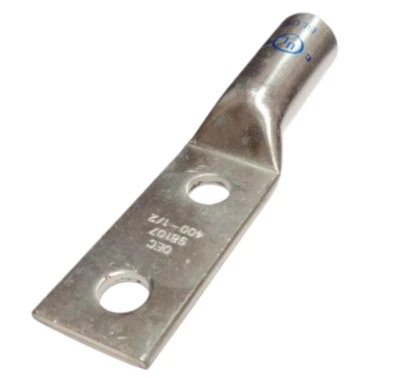 Compression Lug NSI OEC 98107 2 Hole 1/2" 400KCMIL/MCM Blue Die Copper - Image 1 of 2