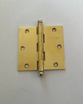 Bisagra de puerta cuadrada Bravura de latón macizo de 3,5" x 3,5" PVD latón - sin óxido Foto 1 de 2