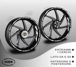 Adesivi cerchi moto yamaha fz6 bianco - Picture 1 of 2