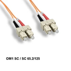 LOT10 Kentek 2m OM1 SC to SC Multi-Mode Fiber Optic Cable 62.5/125 Duplex UPC - Picture 1 of 1