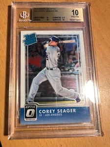 Corey Seager Rookie RC 2016 Donruss Optic #32 BGS 10 impecable - Imagen 1 de 2