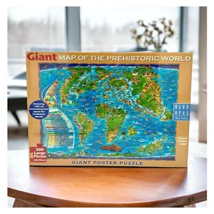 Giant 23” x 35” Map Prehistoric World 300 Lg Pc Kids Dino Jigsaw Poster Puzzle - Picture 1 of 15