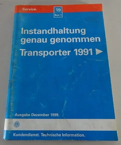 Manual De Taller Mantenimiento Precisamente VW Transporter T4 Año 12/1999 - Imagen 1 de 4