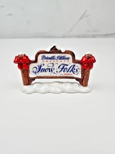 ENESCO Snow Folks Porcelain Sign 292540 Priscilla Hillman in Original Box 1997 - Picture 1 of 10