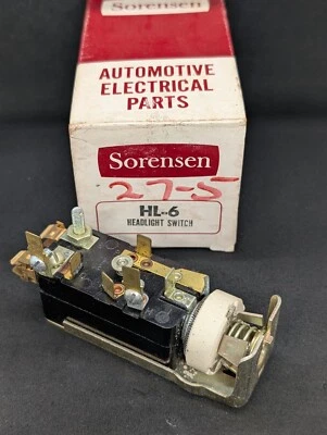 NORS 1956 1957 FORD MERCURY THUNDERBIRD RANCHERO TRUCK 12 VOLT HEADLIGHT SWITCH - Image 1 of 4