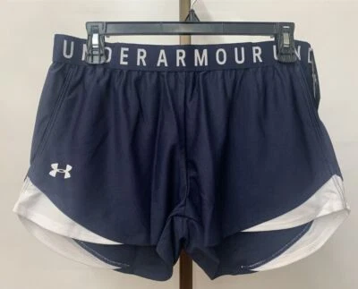 Under Armour Women's Play Up 3.0 Loose Fit Shorts in Navy / White Size Medium - Image 1 of 4