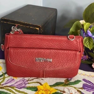 Kenneth Cole Reaction Red Wristlet Wallet Small Shoulder Bag Crossbody Purse - Picture 1 of 7